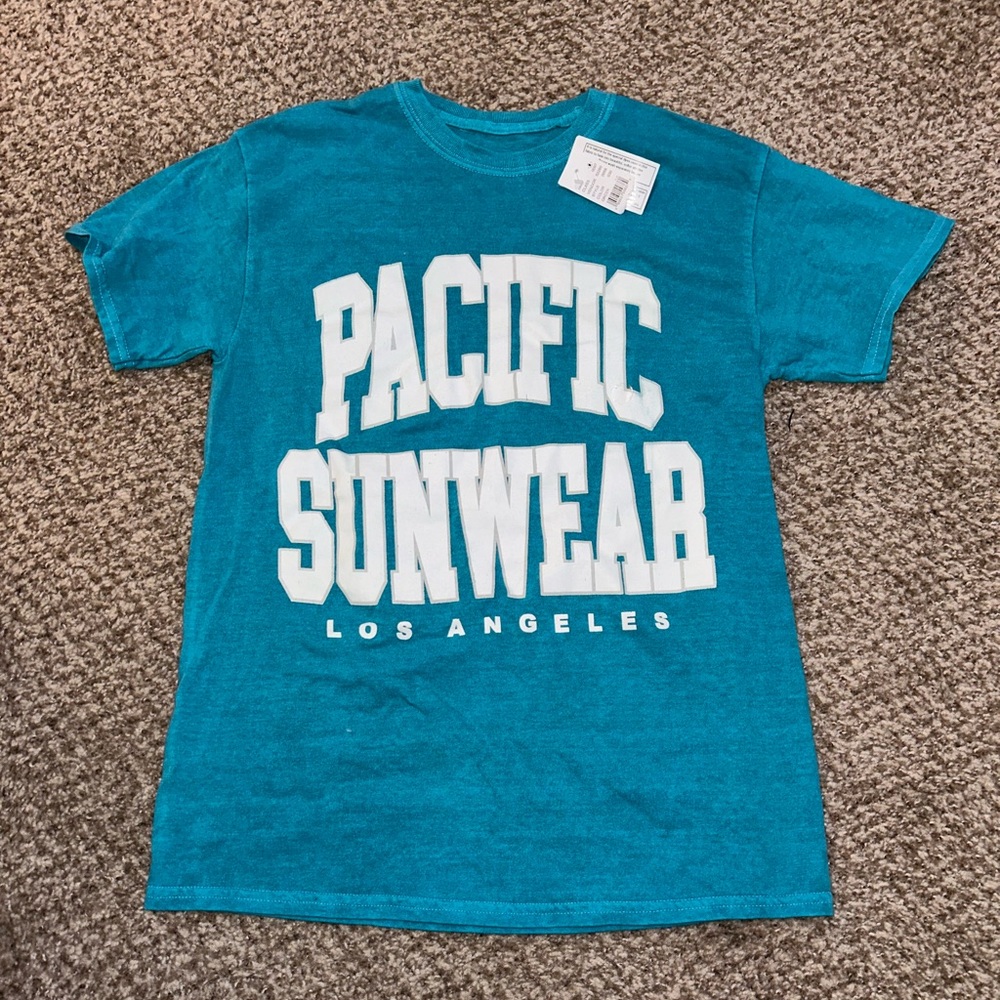 Bluish Green PacSun Los Angeles Logo Tee - Men’s Small - NWT
